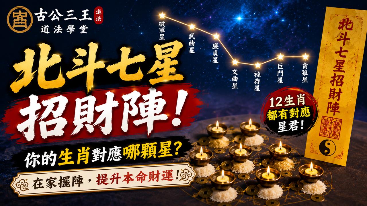 12 你的生肖对应北斗哪颗星?教你在家摆「北斗七星招财阵」,提升本命财运