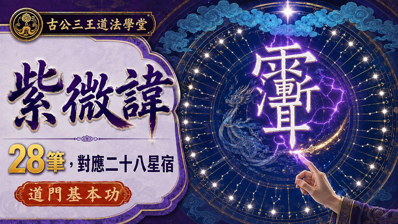 10 紫微讳,紫微讳怎么写?完整画法、口诀与28星宿,道教驱邪护身基础教学