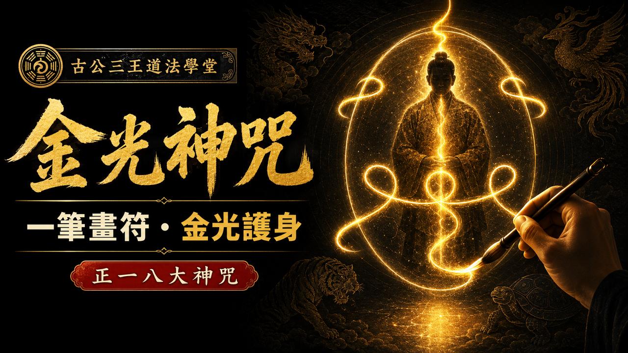 04 金光神咒，金光神咒完整念法，金光符怎么画？正一八大神咒、护身画符方法完整教学