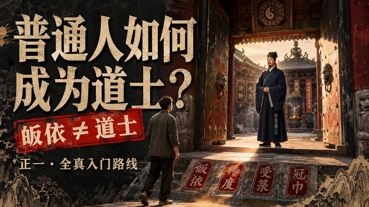 普通人怎样成为道士？皈依、传度、授箓、冠巾，到底有什么区别？